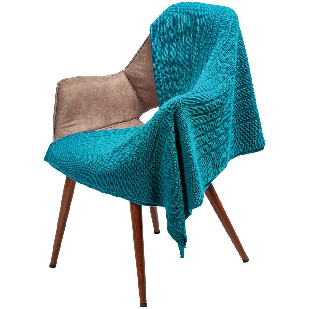 Плед Field, бирюзовый-0