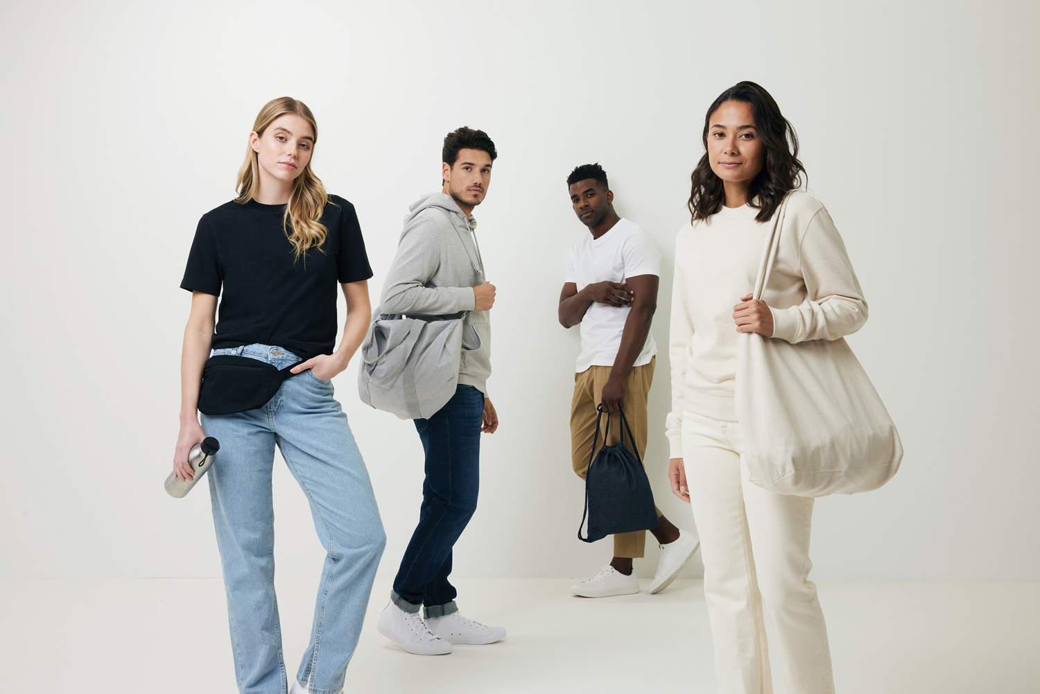 Свитшот Iqoniq Denali из переработанного неокрашенного хлопка, унисекс, 340 г/м²-8