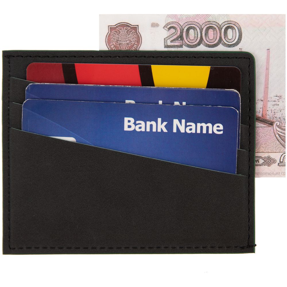 Картхолдер Multimo, черный с зеленым-4