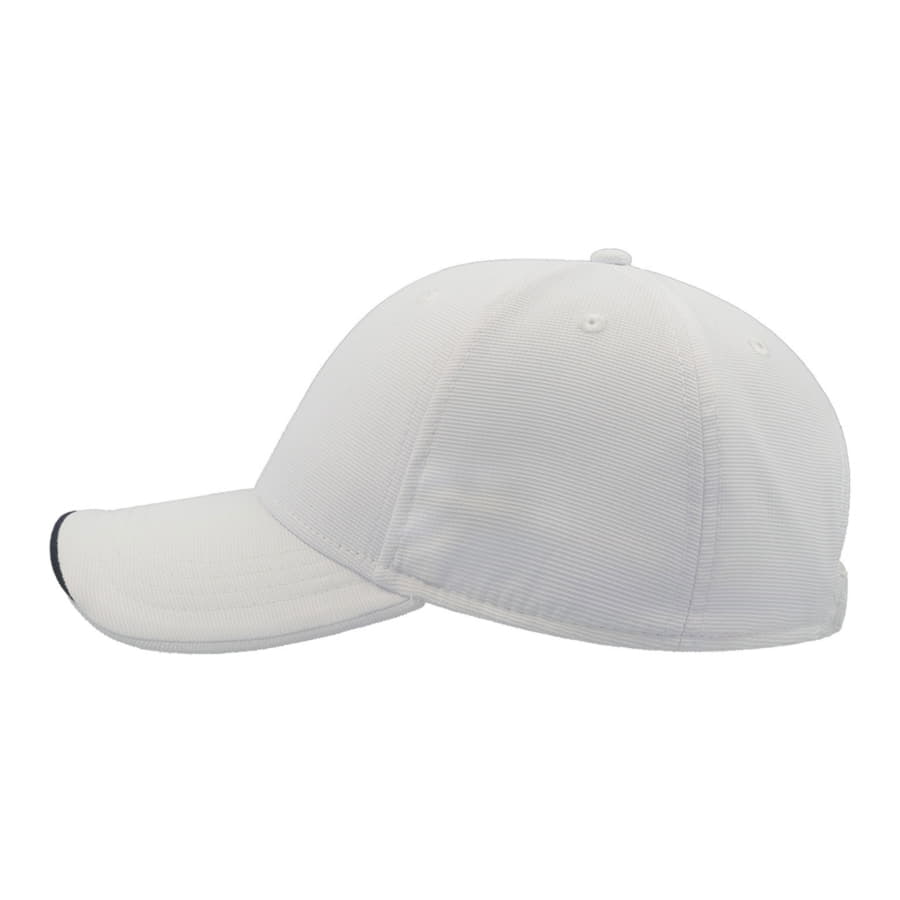 Бейсболка ESTORIL-S, 6 клиньев, застежка на липучке, белый, черный-4