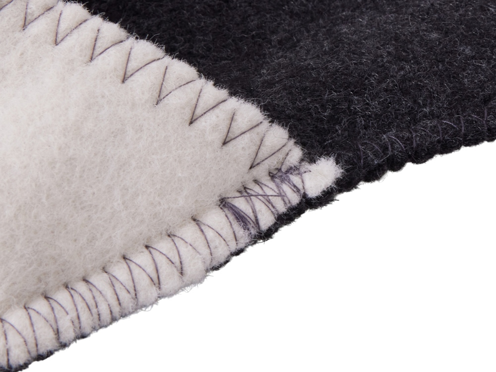 Тапочки белые/серые с отворотом без вышивки-3