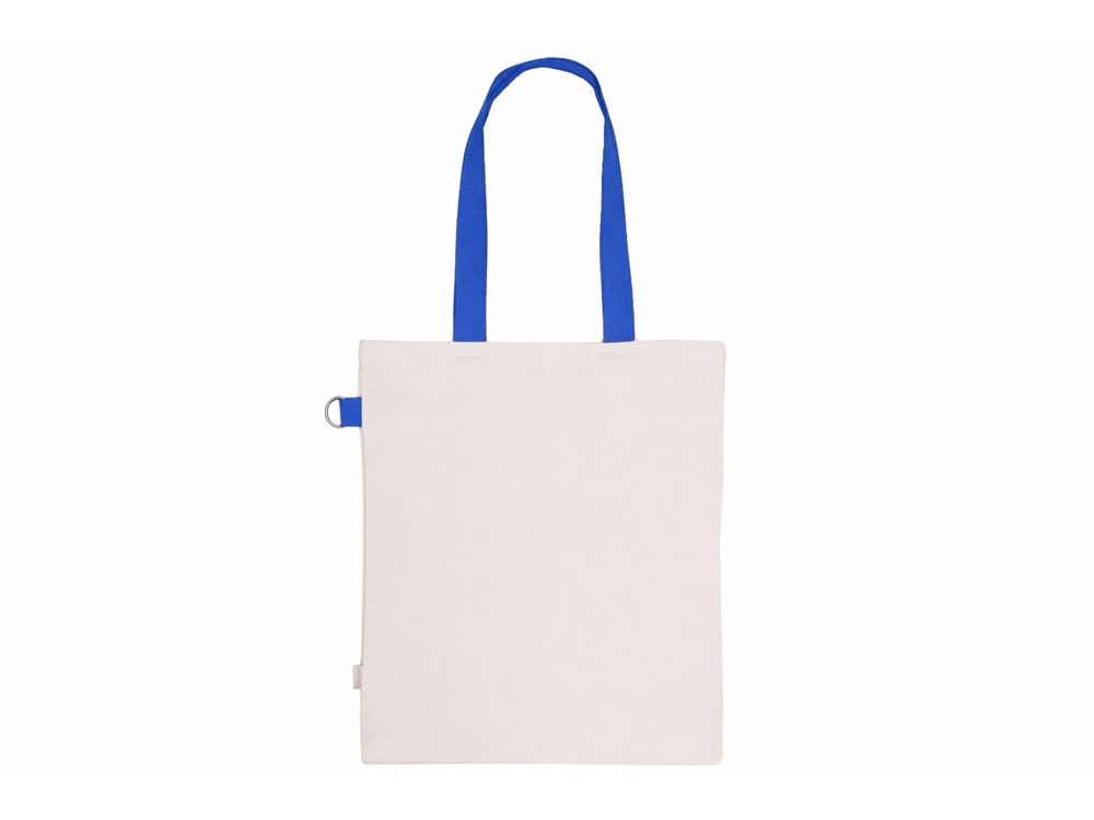 Сумка для покупокTopiс из переработанных материалов с наружным цветным карманом, синий-4