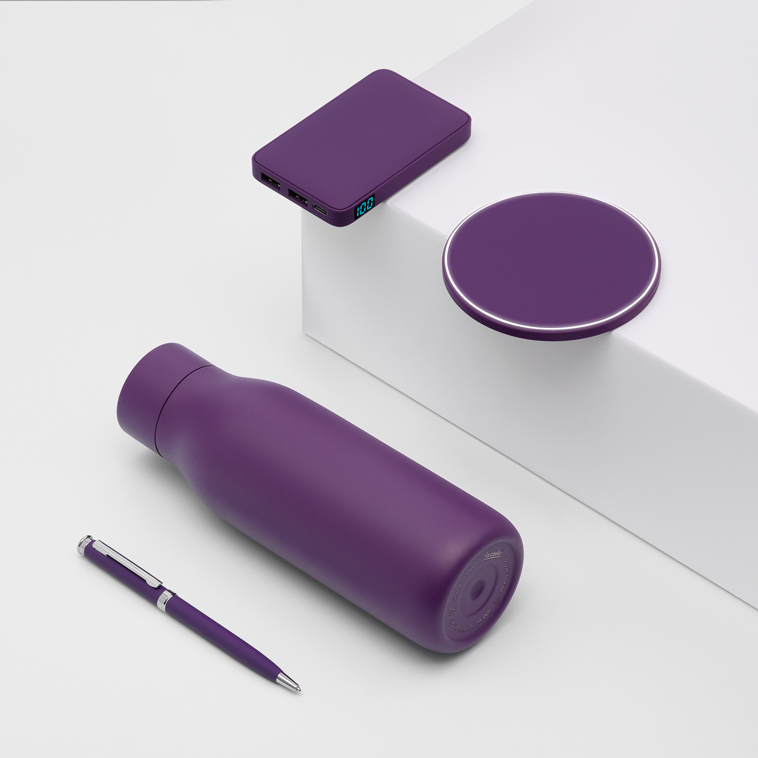 Внешний аккумулятор с подсветкой Анкор (Ancor) 5000 mAh, фиолетовый-11