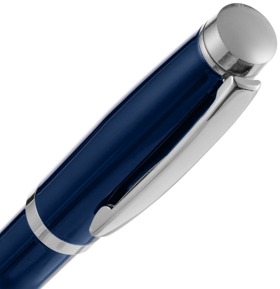 Ручка шариковая Letra Chrome, глянцевая, темно-синяя-2