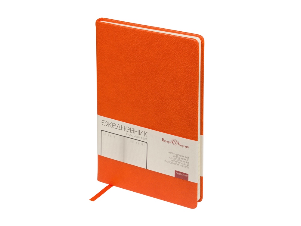 Ежедневник недатированный А5 Loft, оранжевый-0