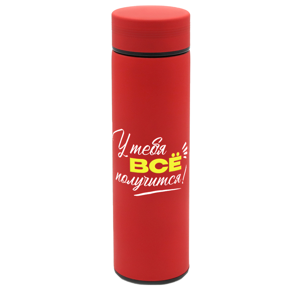 Термос Bronx софт-тач, Красный-2