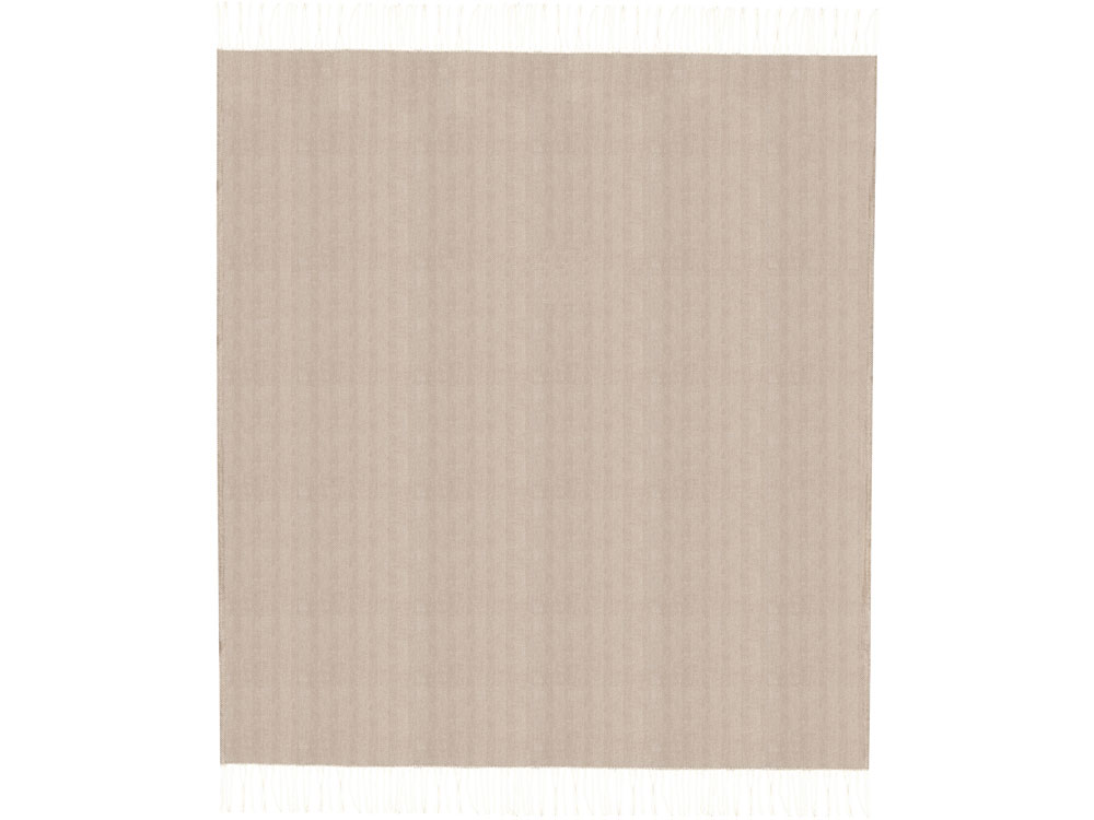 Плед Ёлочка 150х180 см. ПРЕМИУМ (бежевый однотонное)-3