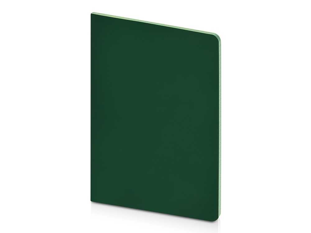 Бизнес-тетрадь А5 Pragmatic Contrast, 40 листов в клетку, темно-зеленый с салатовым срезом-0