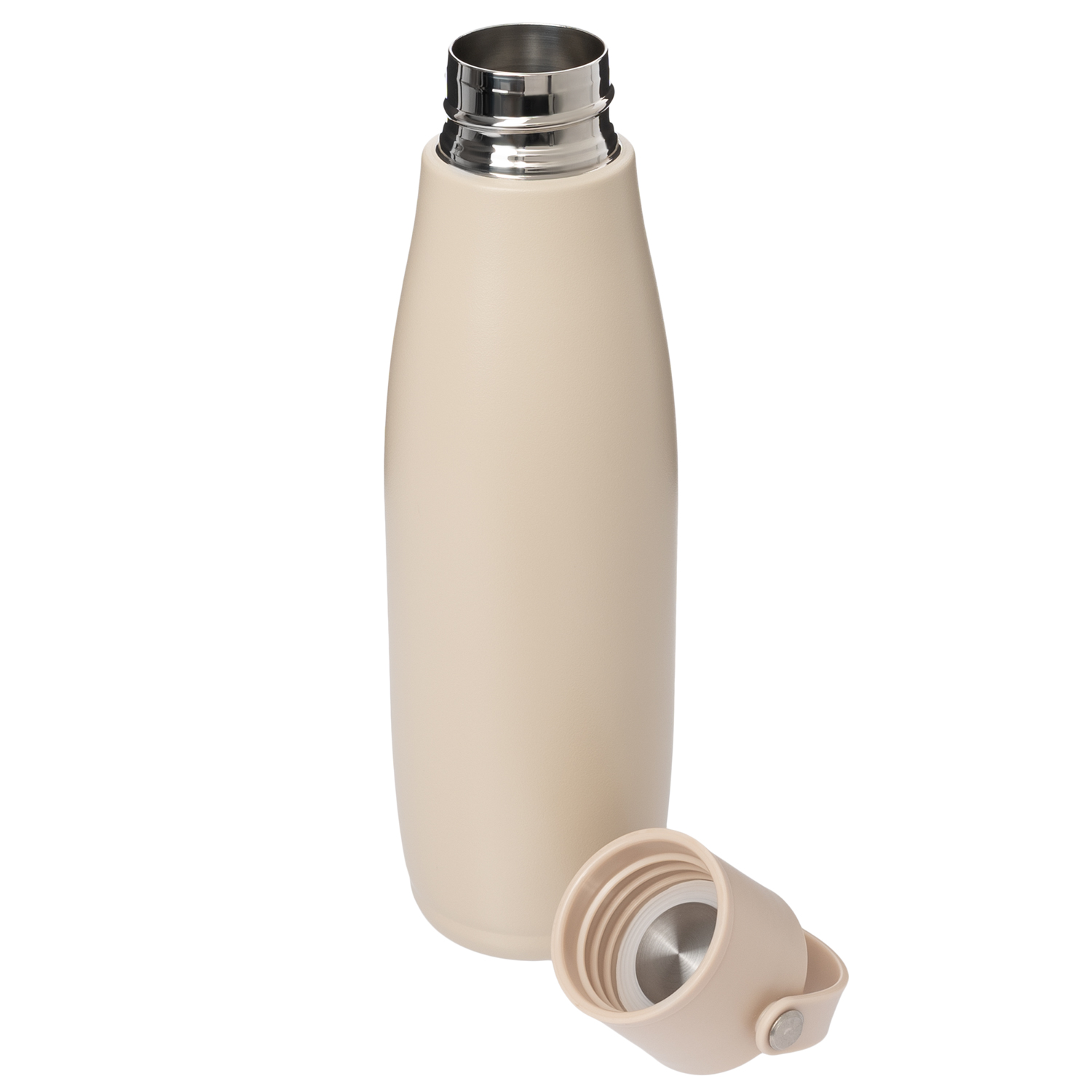 Термобутылка вакуумная герметичная Bosca, бежевая-5