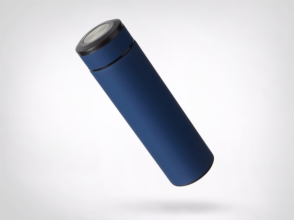 Вакуумный термос Vacuum Flask C1, soft touch, 420мл, темно-синий-5