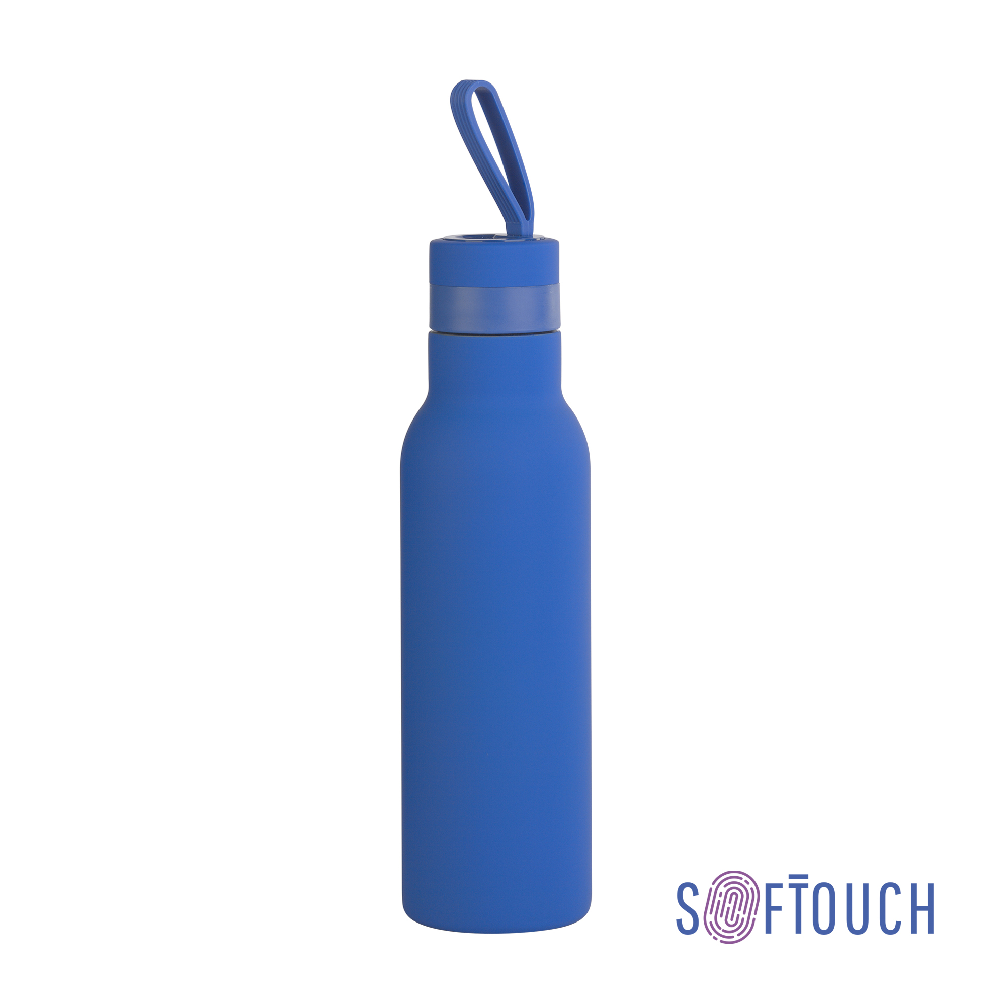 Бутылка для воды "Фитнес" 700 мл, покрытие soft touch-0