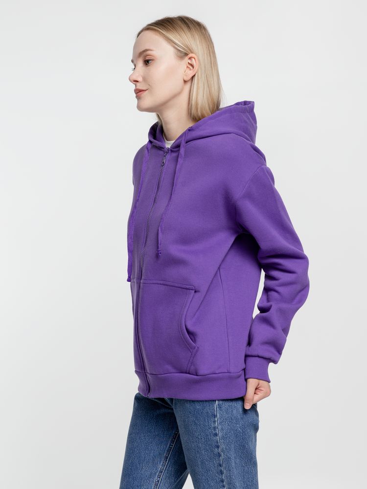Толстовка на молнии с капюшоном Siverga Heavy 2.0, фиолетовая-5