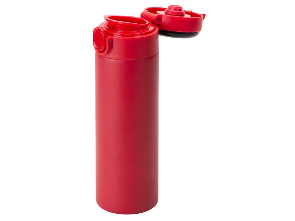 Вакуумная термокружка Waterline с медной изоляцией Bravo, 400 мл, тубус, красный-1