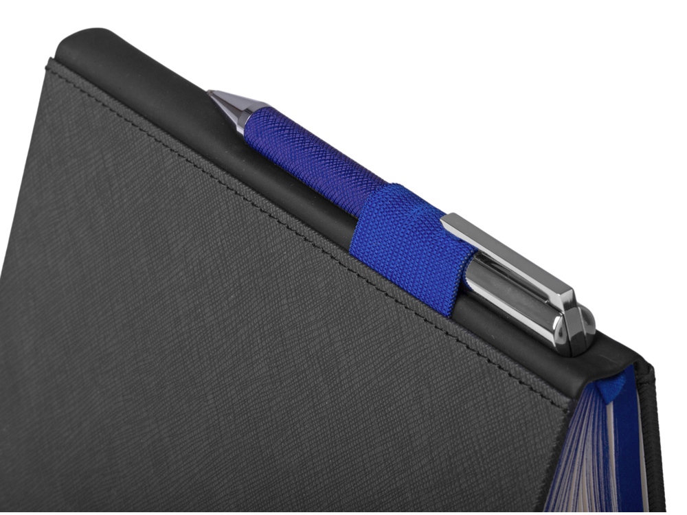 Бизнес блокнот Bossy с ручкой, черный и синий-3