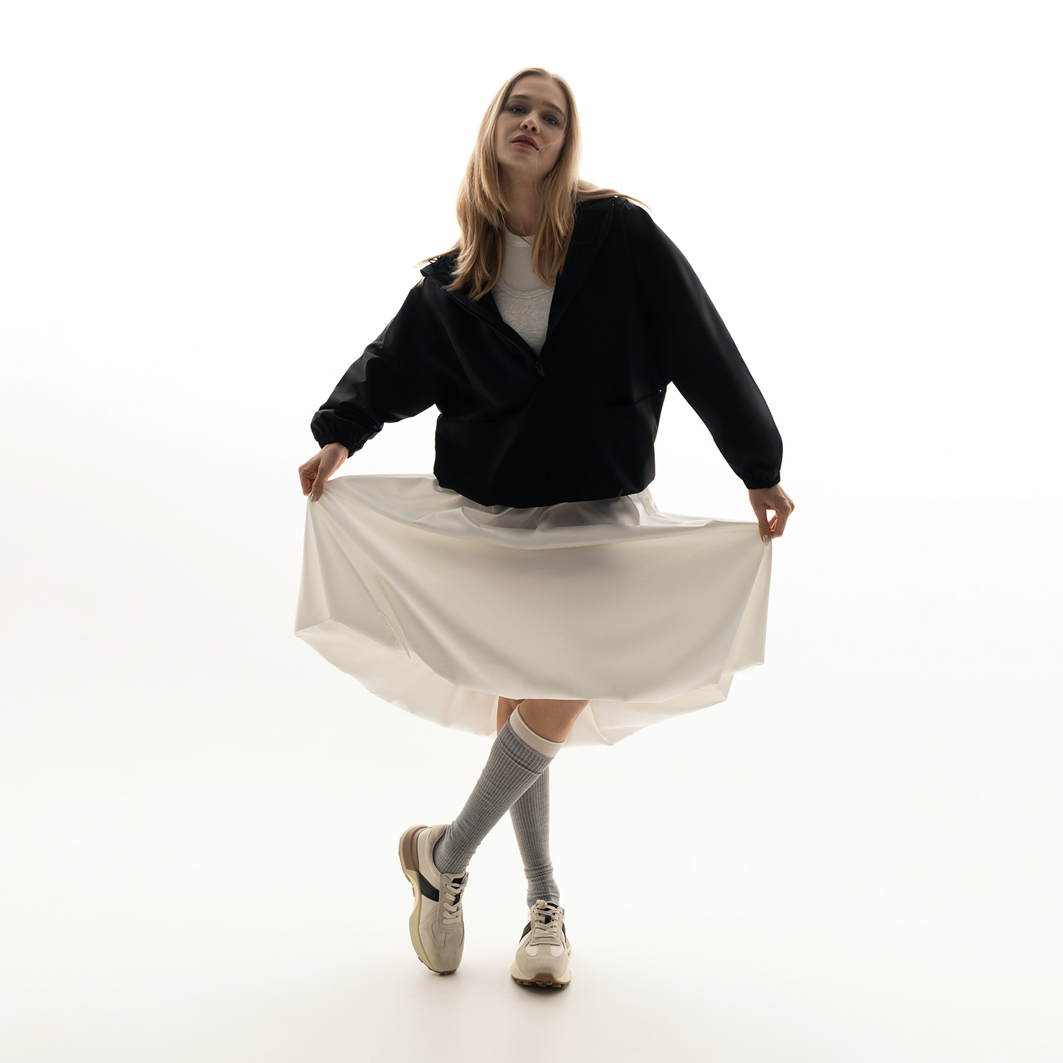 Ветровка (анорак) оверсайз унисекс RISSMAN, черная-12