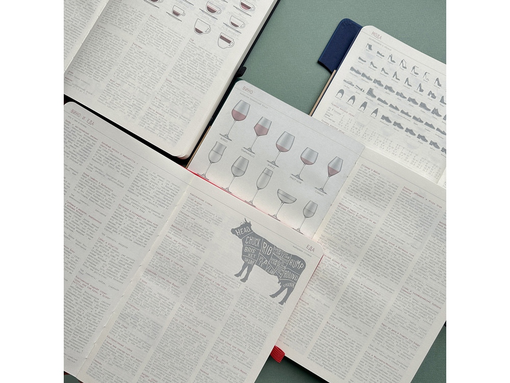 Ежедневник недатированный А5 Bosforo, красный-10