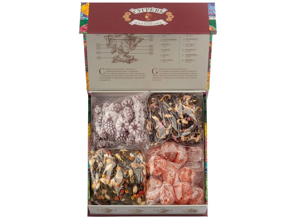 Подарочный набор c купажами чая и сладостями Весенние птицы-1