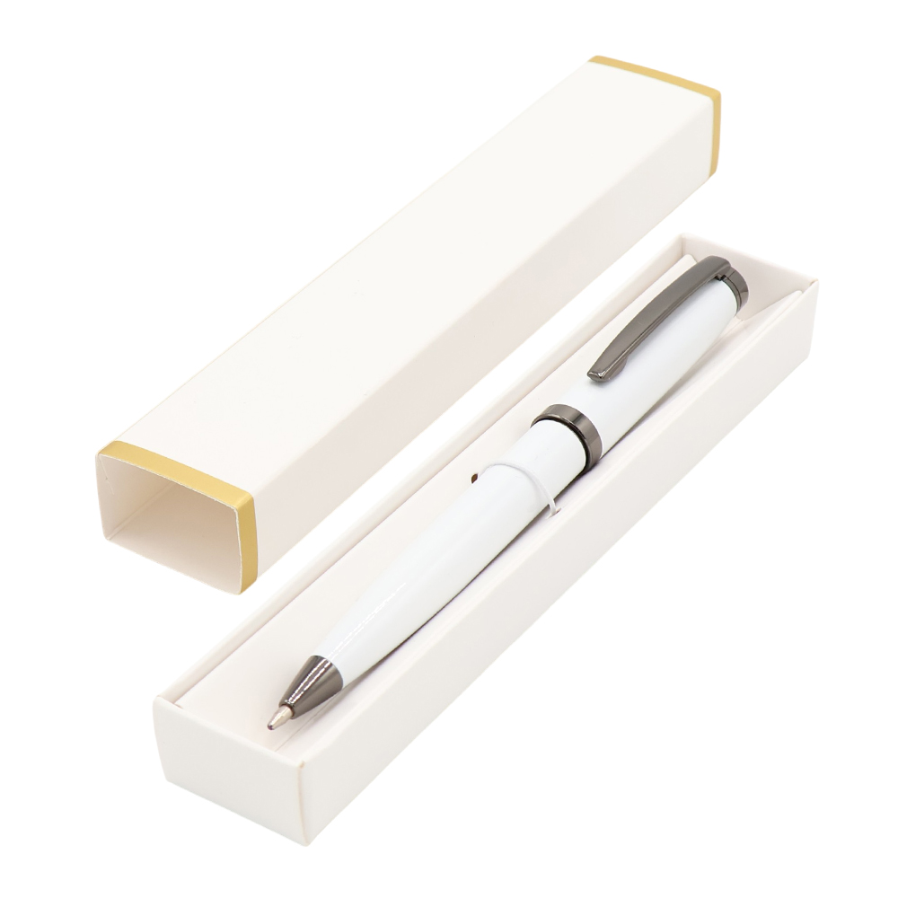 Ручка Betty в коробке Cradle белой с позолотой, Бело-золотой-0