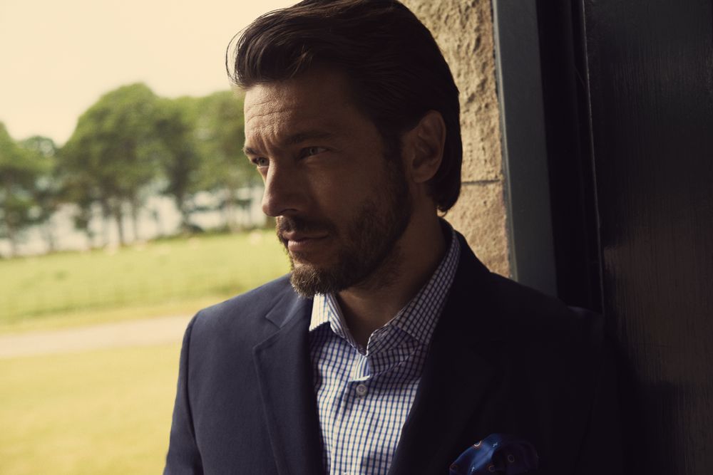 Рубашка мужская в клетку Tribeca, черная-1