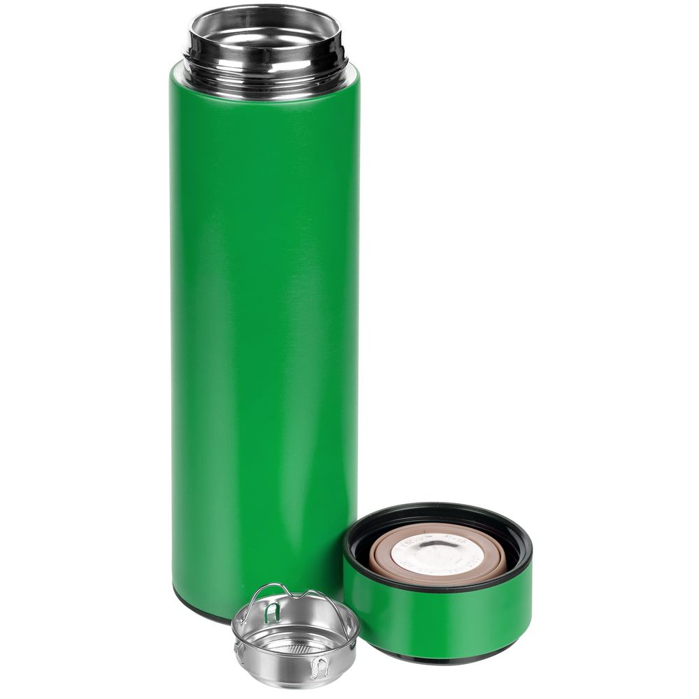 Смарт-бутылка с заменяемой батарейкой Long Therm, зеленая-1