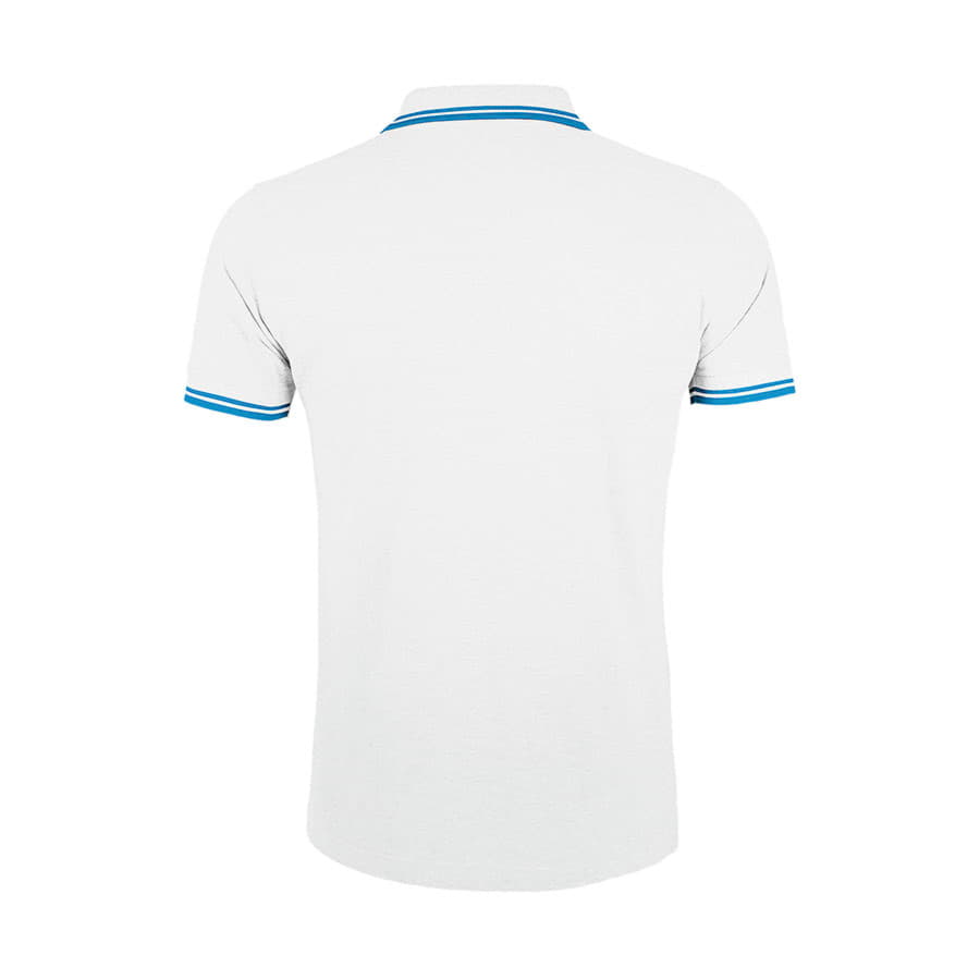 Поло мужское PASADENA MEN 200, белый, голубой-4