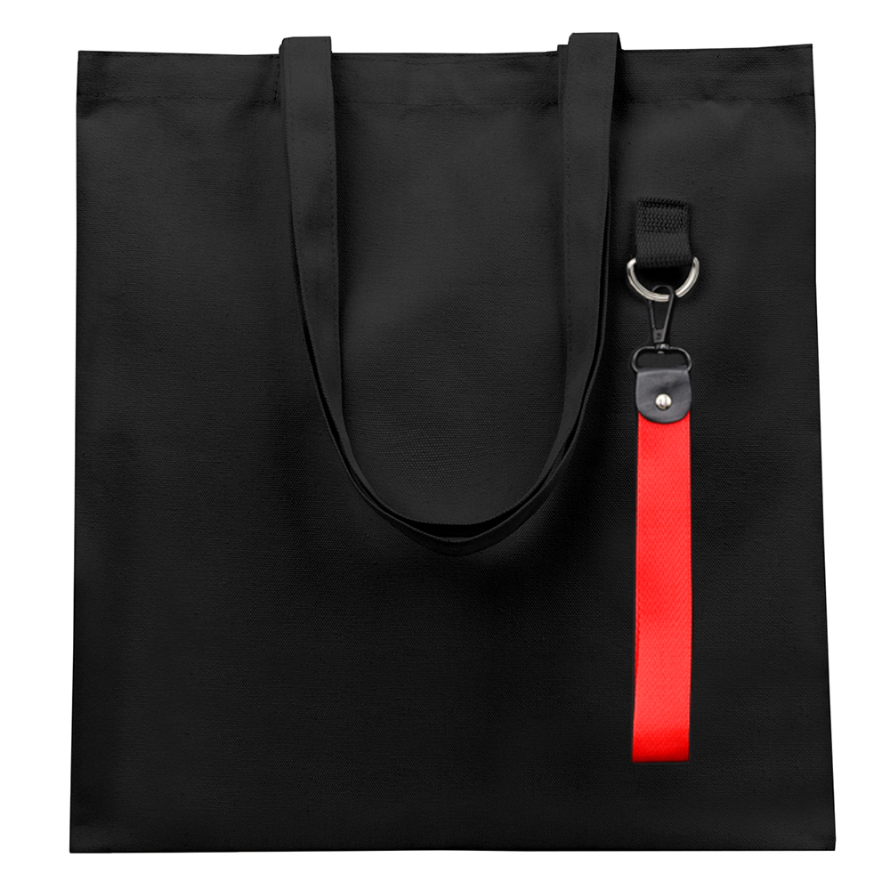 Сумка для покупок LUMISSA 325 г/м² с ремувкой, Чёрный/Красный-1