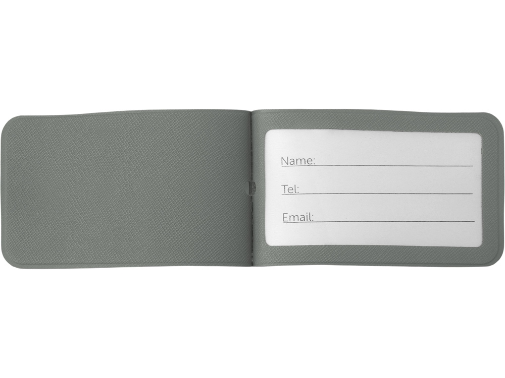 Багажная бирка Favor на силиконовой петле, серый-2