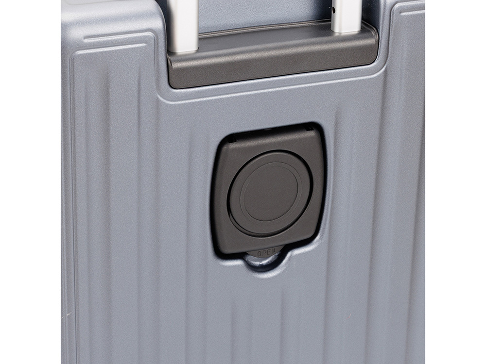 Чемодан TORBER БАЙКАЛ, тёмно-серый металлик, поликарбонат, 37,5 x 20 х 54 см, 37 л-11