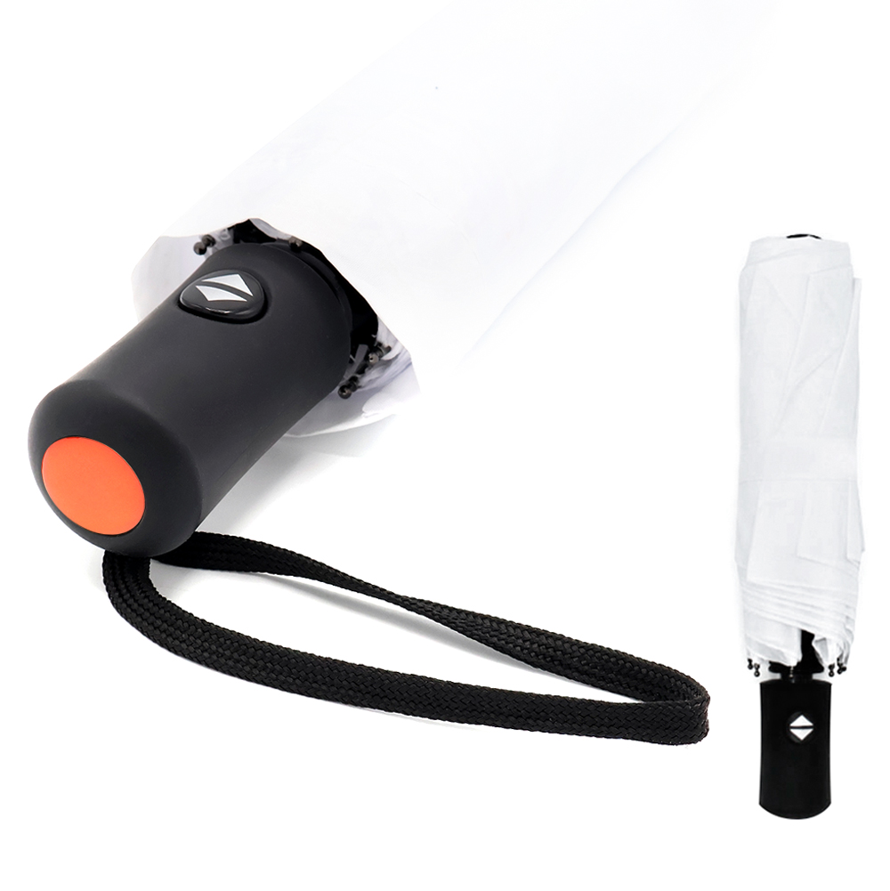 Автоматический противоштормовой зонт Vortex To Go, Белый/Оранжевый-0