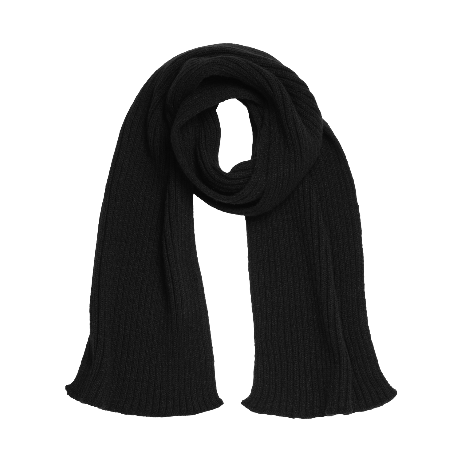 Шарф Forges вязаный, черный-5