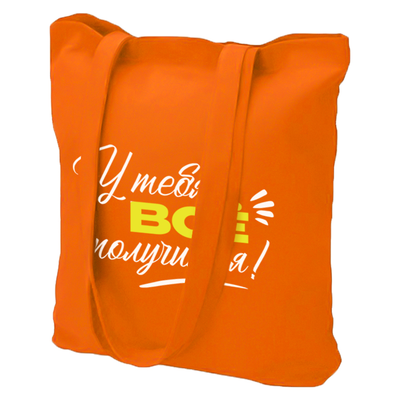 Cумка хозяйственная  Bagsy Super 220 г/м2, Оранжевый.-3