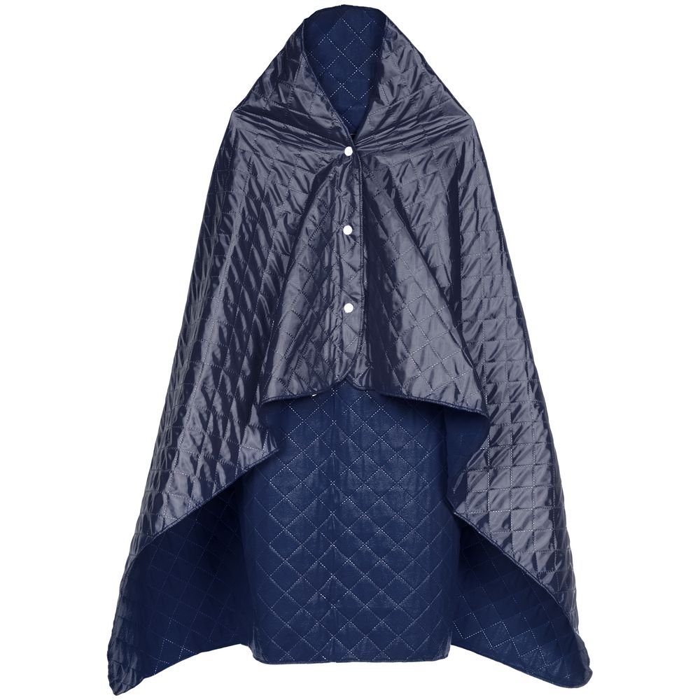 Плед-пончо для пикника SnapCoat, синий-0
