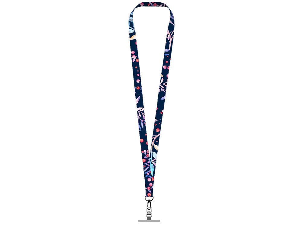 Ланъярд 2 см под сублимацию с трендовым карабином и металлическим держателем для телефона, черный-2