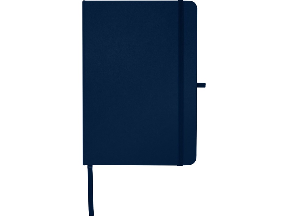 Teak блокнот А5 из переработан. материала в твердой обложке с линован. страницами - Темно - синий-1
