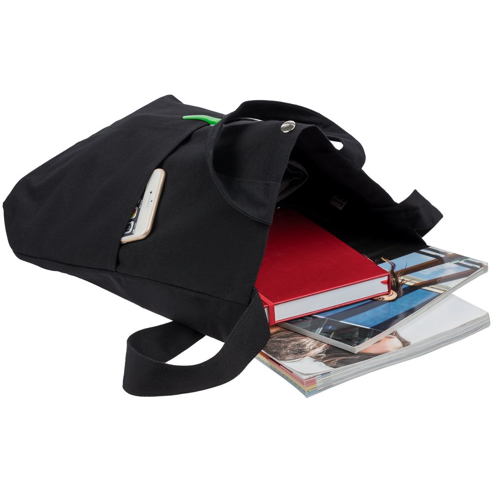 Сумка холщовая через плечо Artspace, черная-2