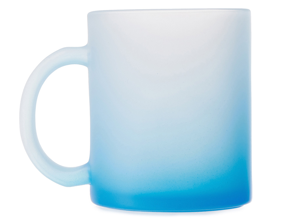 Стеклянная матовая кружка Омбре с градиентом для сублимации, синий-2