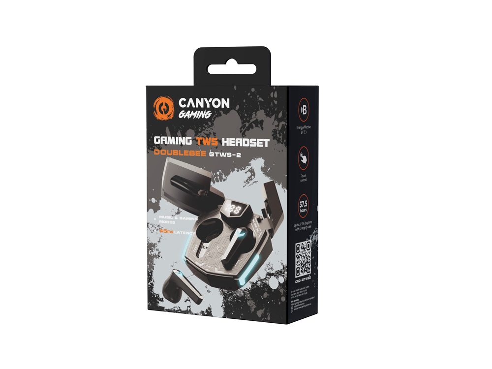 Игровая гарнитура Canyon DoubleBee GTWS-2, черный (CND-GTWS2B)-4