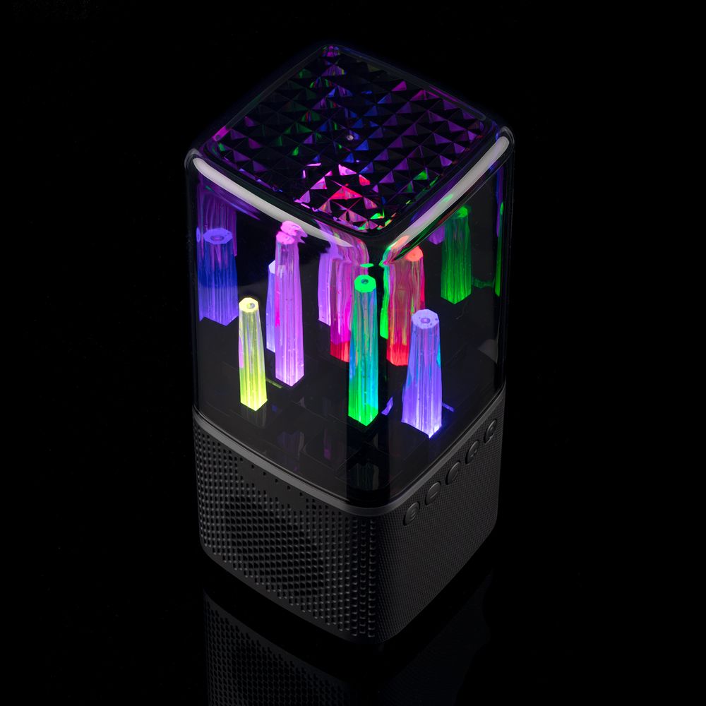 Беспроводная колонка с подсветкой citySound, черная-0