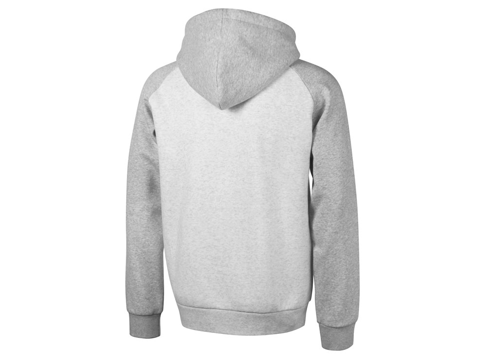 Толстовка с капюшоном Dublin мужская, серый меланж/белый меланж-5