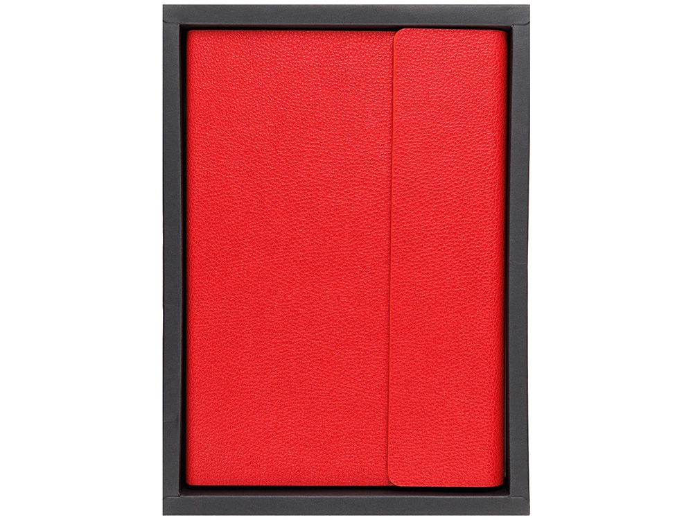 Ежедневник недатированный с магнитным клапаном А5 Venezia, красный-5
