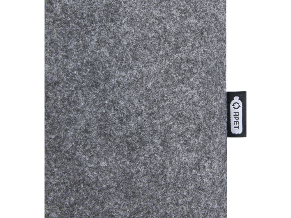 Эко-сумка Felta объемом 12 л из фетра, переработанного по стандарту GRS, с широким дном, средне-серый-4