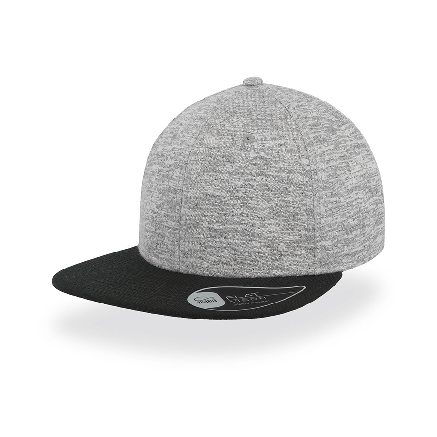 Бейсболка BOOST, 6 клиньев,  пластиковая застежка, серый, черный-0