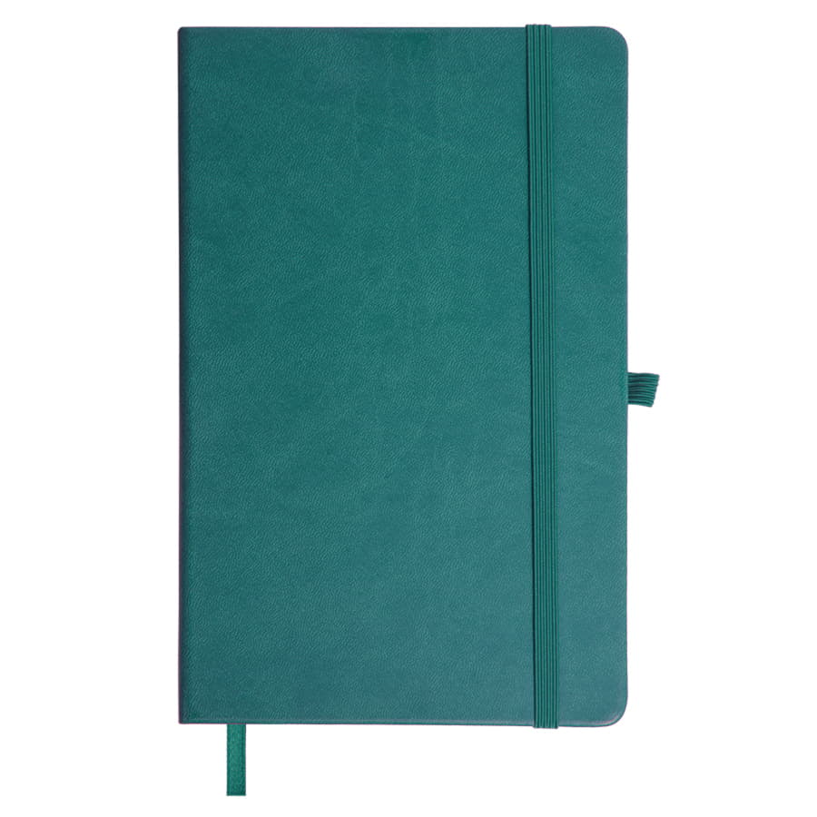 Бизнес-блокнот "Justy", 130*210 мм, морская волна, твердая обложка,  резинка 7 мм, блок-линейка, морская волна-1