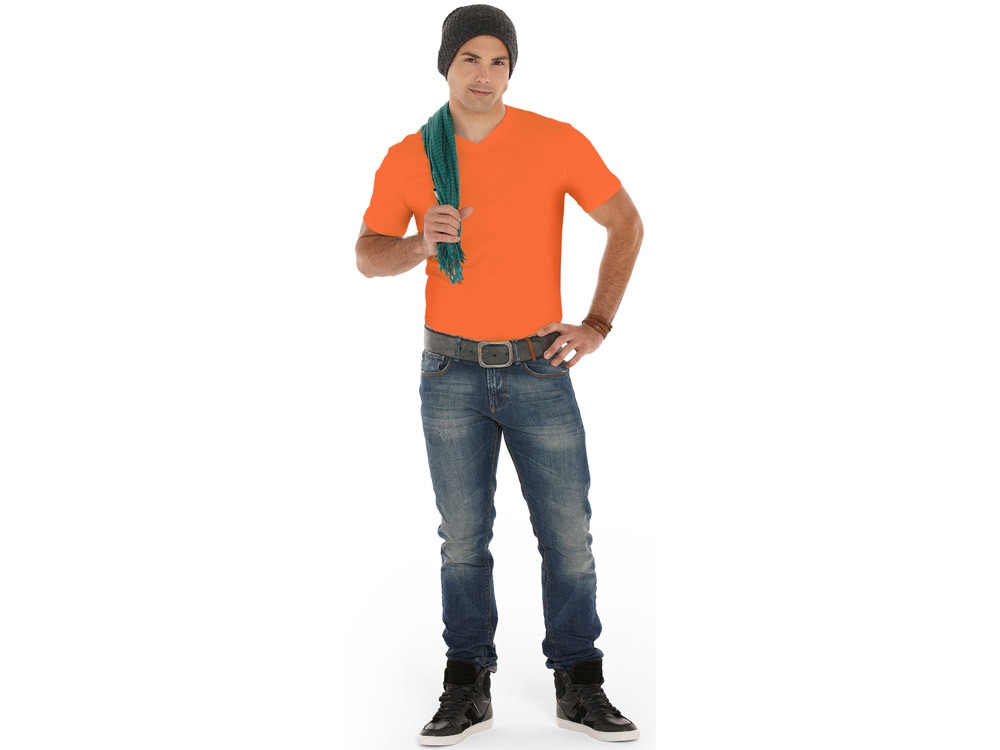 Футболка Heavy Super Club мужская с V-образным вырезом, оранжевый-9