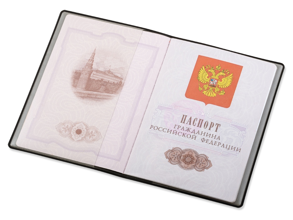 Классическая обложка для паспорта Favor, темно-серая-1