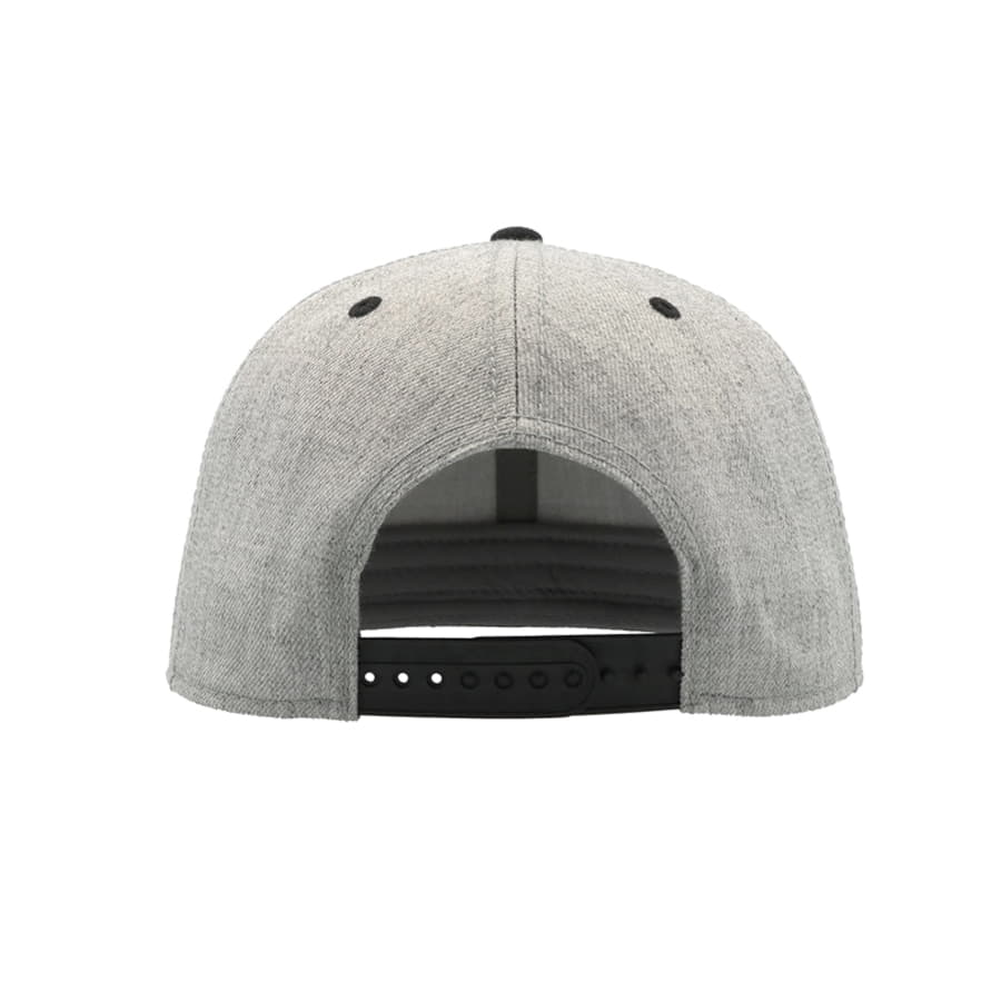 Бейсболка FADER, 6 клиньев, застежка ПВХ, серый, черный-4