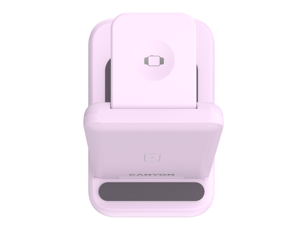 Беспроводное зарядное устройство 3-в-1 CANYON WS-304 (CNS-WCS304B), 15W, розовый-4