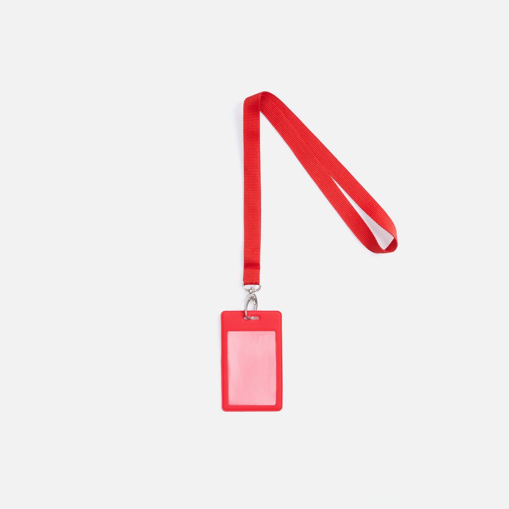Лента для бейджа Pin, красная-1