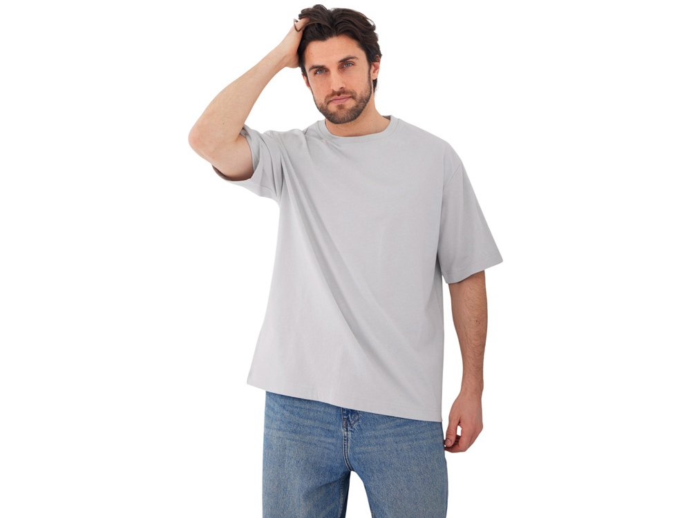 Футболка Kyoto из джерси 180 г/м2 с пич отделкой, унисекс, жемчужный-3