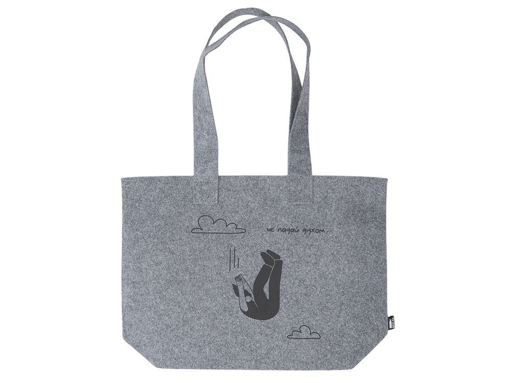 Шоппер фетровый Stratum горизонтальный из переработанного пластика (термотрансфер)-0